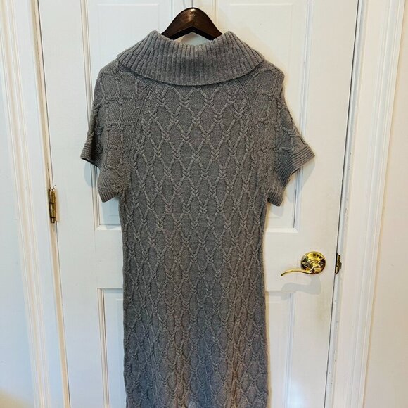 Banana Republic Extra Fine Merino Wool Sweater Cable Knit Sweater Dress Size L - Picture 6 of 16